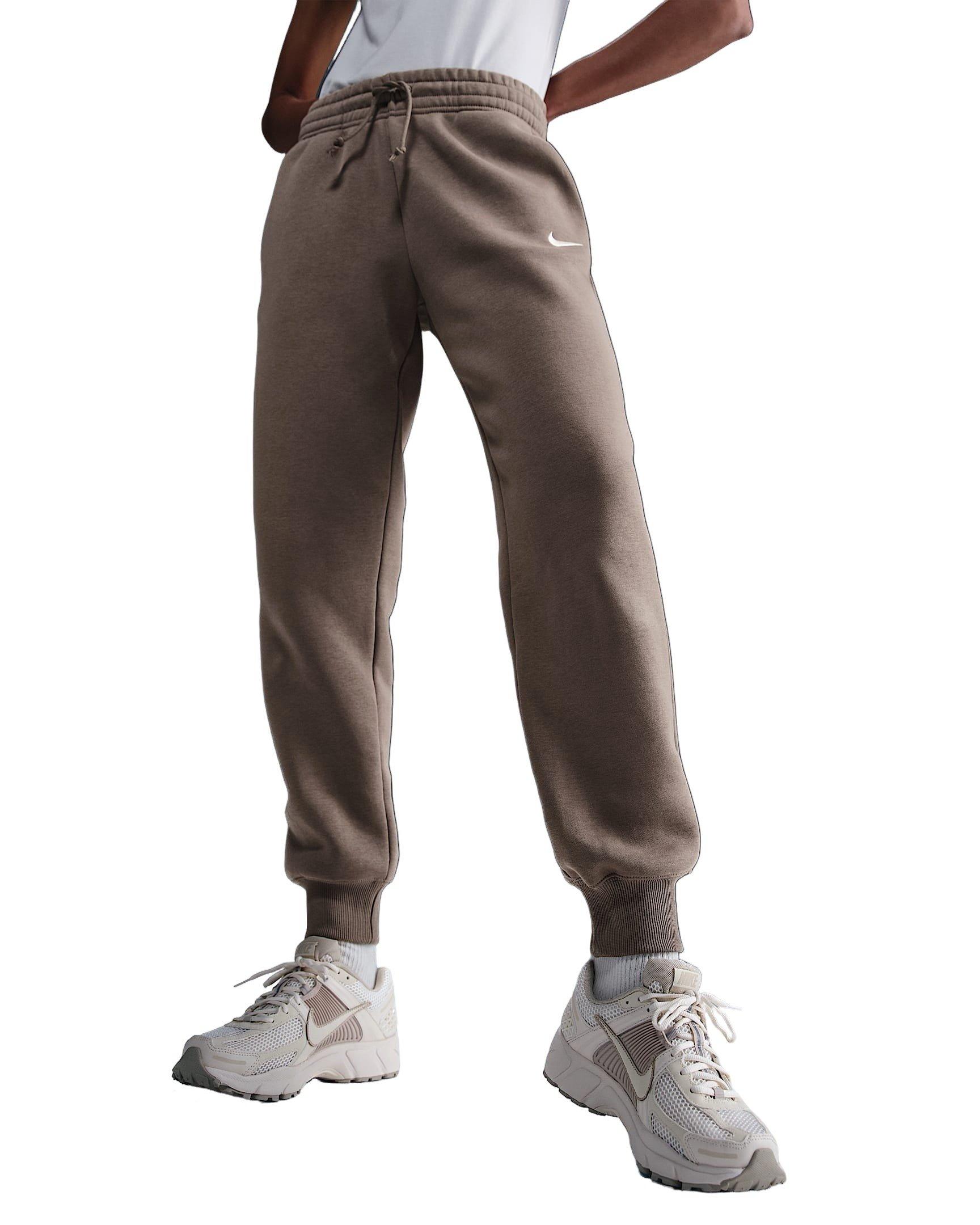 Nike Women's Sportswear Phoenix Fleece Mid-Rise Sweatpants - Brown